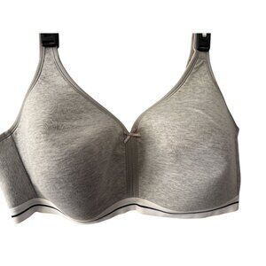 46DDD Lane Bryant Cacique Bra Wireless Lightly Lined Gray Grey